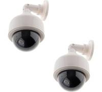 Otio - Lot de 2 caméras de surveillance extérieures factices avec LED