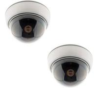 Lot de 2 caméras LED de surveillance intérieures factices -