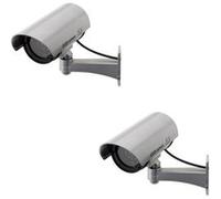 Otio - Lot de 2 caméras surveillance factices LED intérieur/extérieur