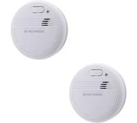 Otio - Lot de 2 détecteurs de fumée CE garantis 5 ans - avec pile et accessoires