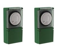 Otio - Lot de 2 programmateurs de jardin mécaniques étanches