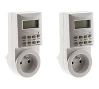 Otio - Lot de 2 programmateurs hebdomadaires digitaux 49 programmes