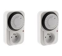 Lot de 2 programmateurs journaliers mécaniques + voyant 3500W - Otio