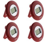 Otio - Lot de 2 thermomètres intérieurs LCD - Bordeaux