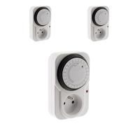 Otio Lot de 3 programmateurs journaliers mécaniques + Voyant 3500W