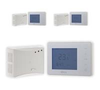 - Lot de 3 thermostats programmables sans fil - Blanc