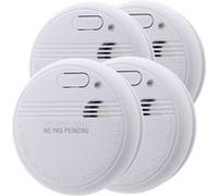 Otio - Lot de 4 détecteurs de fumée autonomie 3 ans - pile + accessoires G
