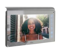 Otio - Moniteur 7'' Effet Miroir pour Portier Vidéo - Écran Couleur HD 720p - Aluminium - Gris - Commandes Portail/Gâche - Mémorisation Visiteurs - Raccordement Moniteur Supplémentaire