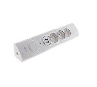 Otio - Multiprise d'angle 3P 16A + 1P 16A latérale + 2 USB parafoudre à câbler - Blanc