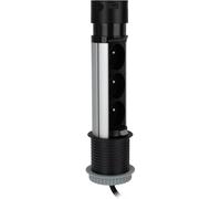 Otio Multiprise escamotable, 3 Prises 16 A, 2 Ports USB, Noir | 3 prises 16 A, 2 ports USB, format escamotable, coloris noir