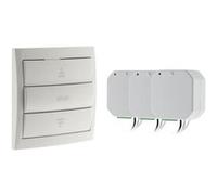 Zenitech Pack volets roulants télécommandés Modèle 1 – 1 télécommande + 3 modules Plastique Blanc