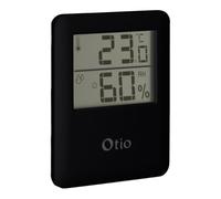 Otio Thermomètre hygromètre Digital intérieur Noir
