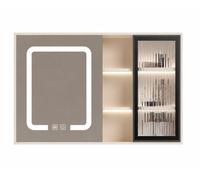 Otitec Armoire Miroir LED Salle de Bain 100 x 70 cm - Beige Cachemire - CYLIA