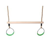 OTITU Anneaux d'escalade pour Enfants pour Balançoire De Jardin Enfants, Balançoire De Jeu Balançoire - Anneaux De Gymnastique en Corde pour Enfants Anneaux De Gym Pomme Verte