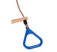 OTITU Anneaux d'escalade Triangulaires pour Balançoire d'enfants Jardin, Balançoire De Jeu - Anneaux De Gymnastique en Corde pour Enfants Anneaux De Gym - Trapèze en Bois Trapèze Bleu
