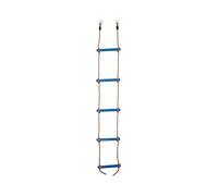 OTITU Échelle de Corde pour Enfants - Échelle Suspendue avec 5 Echelons en Bois, Jouet d'Escalade pour Jardin, Bleu