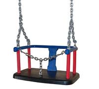 OTITU Just Fun Siège de balançoire avec en chaînette; avec Jeu de chaînes en Acier galvanisé 5 mm - 1,8 m, pour bébé, espaces publics - Noir