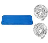 OTITU Just Fun Siège de balançoire en Caoutchouc avec Plaque en Métallique avec Jeu de chaînes en Acier galvanisé 5 mm - 1,8 m, espaces publics - Bleu