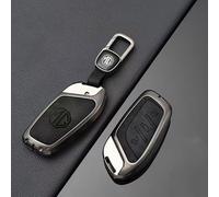 OTJSM Auto Coque de Clé pour MG EHS 2019-2024, Coque Protection Clé en Cuir Etui a Cle Coque de Couverture avec Porte-Clé Couvre Clef Accessoires de Voiture,A-Black 1