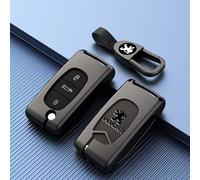OTJSM Auto Coque de Clé pour Peugeot RCZ 2010-2013, Coque Protection Clé en TPU Etui a Cle Coque de Couverture avec Porte-Clé Couvre Clef Accessoires de Voiture,B-1