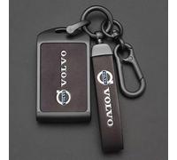 OTJSM Auto Coque de Clé pour Volvo EX30 2023 2024, Coque Protection Clé en Cuir Etui a Cle Coque de Couverture avec Porte-Clé Couvre Clef Accessoires de Voiture,C