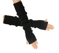 OTKARXUS 1 paire de mitaines tricotées avec trou pour le pouce, chauffe-poignets chauds à manches longues pour femmes et filles