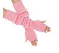 OTKARXUS Manchettes pour femmes, 1 paire de gants sans doigts longs/courts tricotés avec trou pour le pouce, chauffe-poignets d'hiver chauds moufles pour femmes dames filles, taille unique