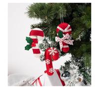 OTKSMDYY Décorations de noël en Tissu père noël, Petits Ornements Suspendus, pendentifs d'arbre Bonhomme de Neige(S5 3PCS)