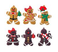 OTKSMDYY Pendentif de noël en PVC, Caoutchouc Souple, Pain d'épices, décorations d'arbre, Accessoires de scène de Vacances(S1)