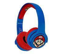 Super Mario - Écouteurs avec micro - circum-aural - Bluetooth - sans fil - bleu, rouge G