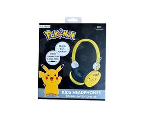 OTL Technologies Casque Audio Enfant Pikachu - Filaire, Limité à 85 DB - Sécurisé pour Les Enfants de 3 à 7 Ans - Prise Jack 3.5 mm Casque Stéréo Garçon Fille