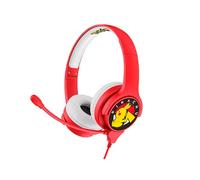 OTL Technologies Casque Pokémon Pikachu Gaming Arceau avec fil Rouge/Blanc