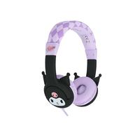 OTL Technologies Écouteurs pour Enfants avec Câble Kuromi Limités en Volume sous Licence Officielle, Connectivité Jack 3,5 mm