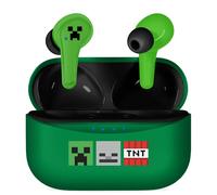OTL Technologies Écouteurs sans fil Minecraft MC1227 TWS Bluetooth avec étui de charge Vert