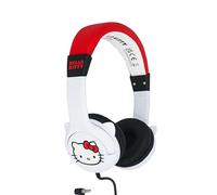 OTL Technologies HK1180 Hello Kitty Kids Casque Filaire Oreilles Rouge et Blanc