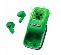 OTL Technologies Écouteurs TWS Minecraft Creeper MC1316 Bluetooth LED USB Type-C Vert