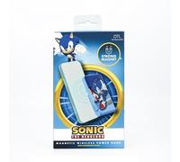 OTL Technologies SH1195 Sonic The Hedgehog Power Bank Chargeur Type Batterie Externe sans Fil magnétique 5000 mAh avec Support intégré - Bleu