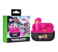 OTL Technologies Ecouteurs sans Fil Bluetooth V5.0 pour Enfant Splatoon 2 avec boîtier de Chargement Noir/Rose