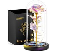 Otlonpe Rose en verre, cadeau pour femme pour Noël, Saint-Valentin, fête des mères, remise de diplôme, cadeau d'anniversaire pour femme, maman, épouse, petite amie, grand-mère, sœur, enseignante, amie