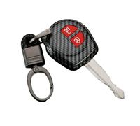 OTMIK Coque de clé de voiture ABS en fibre de carbone, Porte Clef Voiture pour Suzuki SX4 Swift Grand Vitara Liana Jimny Samouraï Rouge