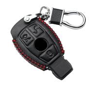 OTMIK Étui de protection en cuir pour e voiture Mercedes Benz CLS CLA GL R SLK AMG A B C S Class Key Shell Accessoires, Noir , 6.5*4.5*1.3