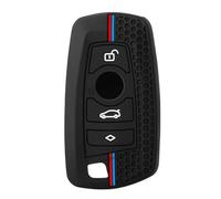 OTMIK Étui pour clé de Voiture en Silicone Bicolore, étui pour clé de Voiture à 4 Boutons Compatible avec Les BMW 1 2 3 4 5 6 7 M séries X3 X4 Couvercle de Protection pour clé sans clé