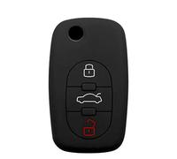 OTMIK Silicone Clé pour de Voiture étui pour Audi A2 A3 S3 A4 S4 A6 S6 RS6 A8 TT 3 Boutons Accessoires pour Coque de clé (Noir)