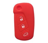OTMIK Silicone Clé pour de Voiture pour Ford KA MK2 Urban Street Support de télécommande 3 Boutons (Rouge)
