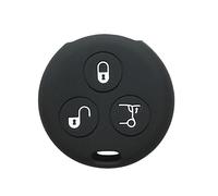 OTMIK Silicone pour Clé de Voiture étui pour Mercedes-Benz Smart Fortwo 450 Forfour Roadster Support de Coque de Télécommande (Noir)
