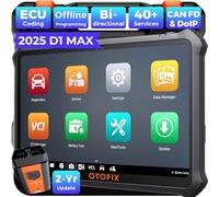 OTOFIX D1 Max Outil de Diagnostic Voiture, Valise Diagnostic Auto de Tous Les Systèmes de Niveau OE, Codage ECU, Test Actif, 40+ Services, Mise à Jour Gratuite de 2 Ans, DoIP et Can FD