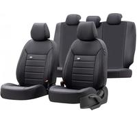 otoM Housse de sièges universel en plein cuir 'Premium' Noir - 11-pièces - adapté aux Side-Airbags