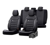 otoM Housse de sièges Universel en Textile 'Prestige' Noir/Anthracite Damier - 11-pièces - adapté aux Side-Airbags