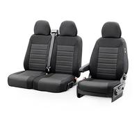 otoM Original Design Housses de siège en Tissu 2+1 Compatible avec Volkswagen T5 2003-2015, Noir