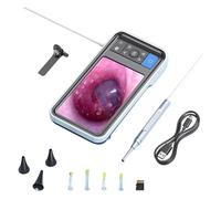 Otoscope de Caméra Auriculaire, Otoscope Numérique, avec Écran Lps de 5,9 Pouces, Caméra Auriculaire de 3,9 Mm avec 6 Lumières, Caméra Auriculaire Et Dissolvant de Cire, Prend en Charge la Prise de Ph